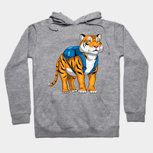 Tiger Pupil Backpack School Hoodie by Markus Schnabel